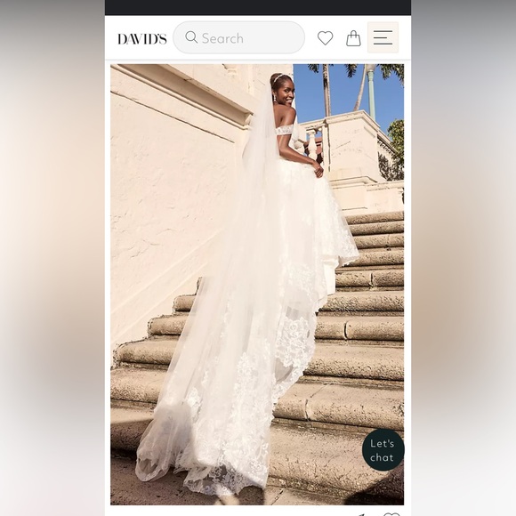 Oleg Cassini Plus size ivory Wedding Dress - only tried on once. Style 8CWG954 - Picture 9 of 16